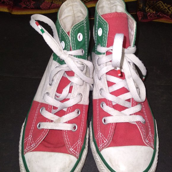 Converse Fly Your Colors All Star Chuck Taylor High Top Mexico Flag Youth size 3 - Picture 3 of 6